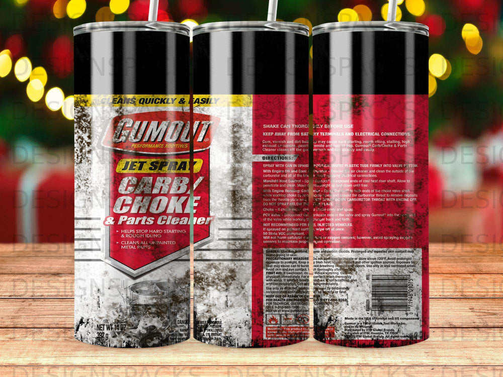Gumout Jet Spray Carb & Choke Cleaner can with instructions and warnings.