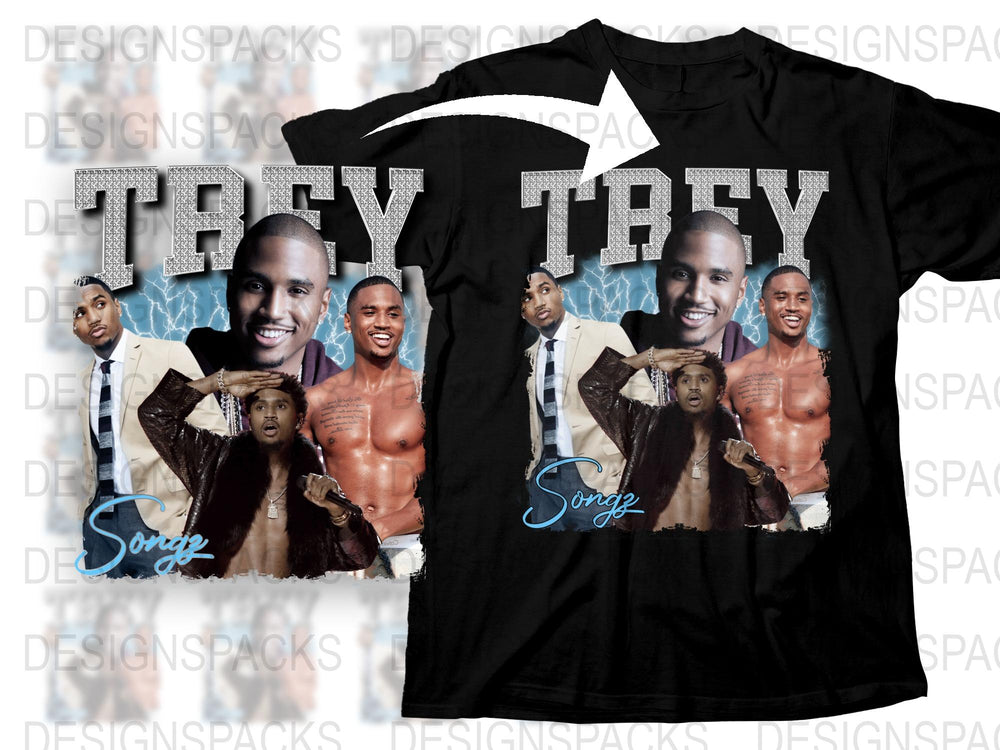 Trey Songz Graphic T-Shirt, Hip Hop Artist Tee, Men's Music Fan Merchandise, Urban Style Clothing