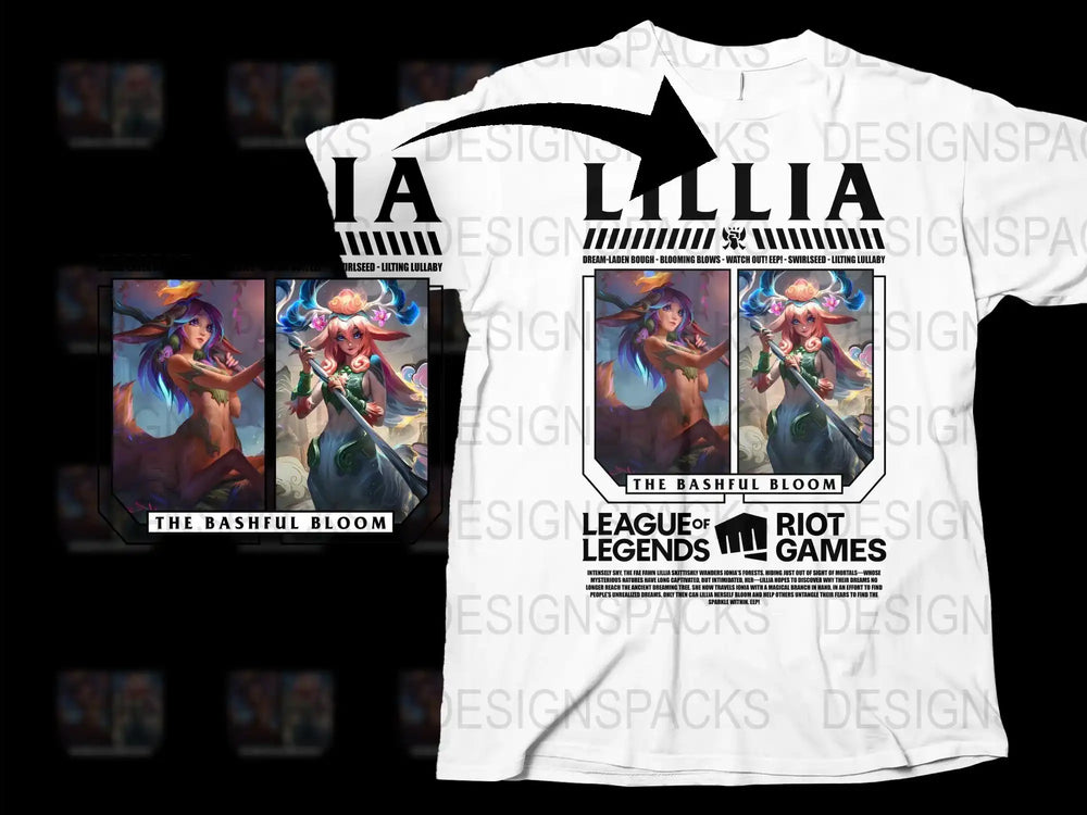 League of Legends Lillia T-Shirt, The Bashful Bloom Gaming Merch, Unisex Cotton Tee