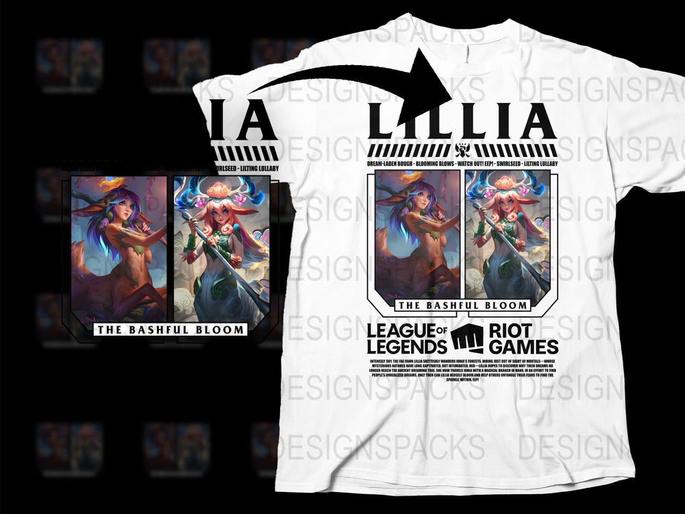 League of Legends Lillia T-Shirt, The Bashful Bloom Gaming Merch, Unisex Cotton Tee
