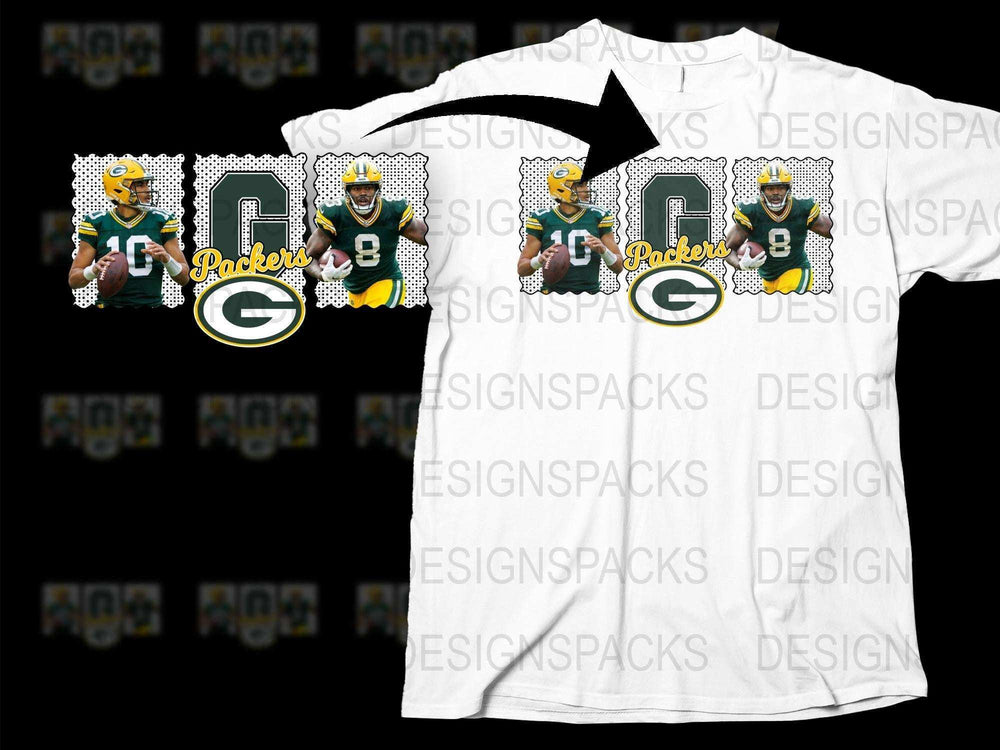 Green Bay Football Team Graphic T-Shirt, Fan Wear Sports Tee, Casual Unisex Apparel