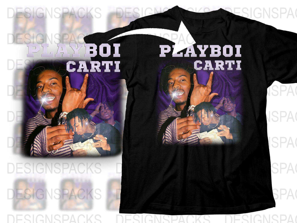 Playboi Carti Graphic T-Shirt, Hip Hop Merch, Music Fan Tee, Unisex Black Cotton Shirt