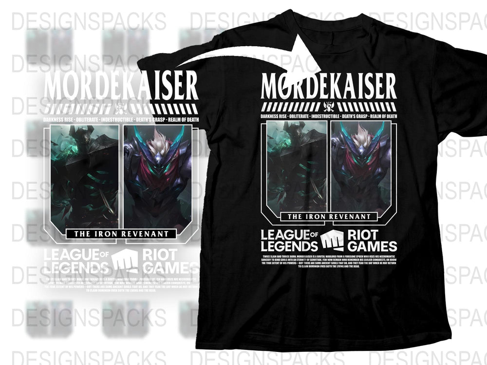 League of Legends Mordekaiser T-Shirt, The Iron Revenant Graphic Tee, Gaming Apparel, Unique Gift for Gamers