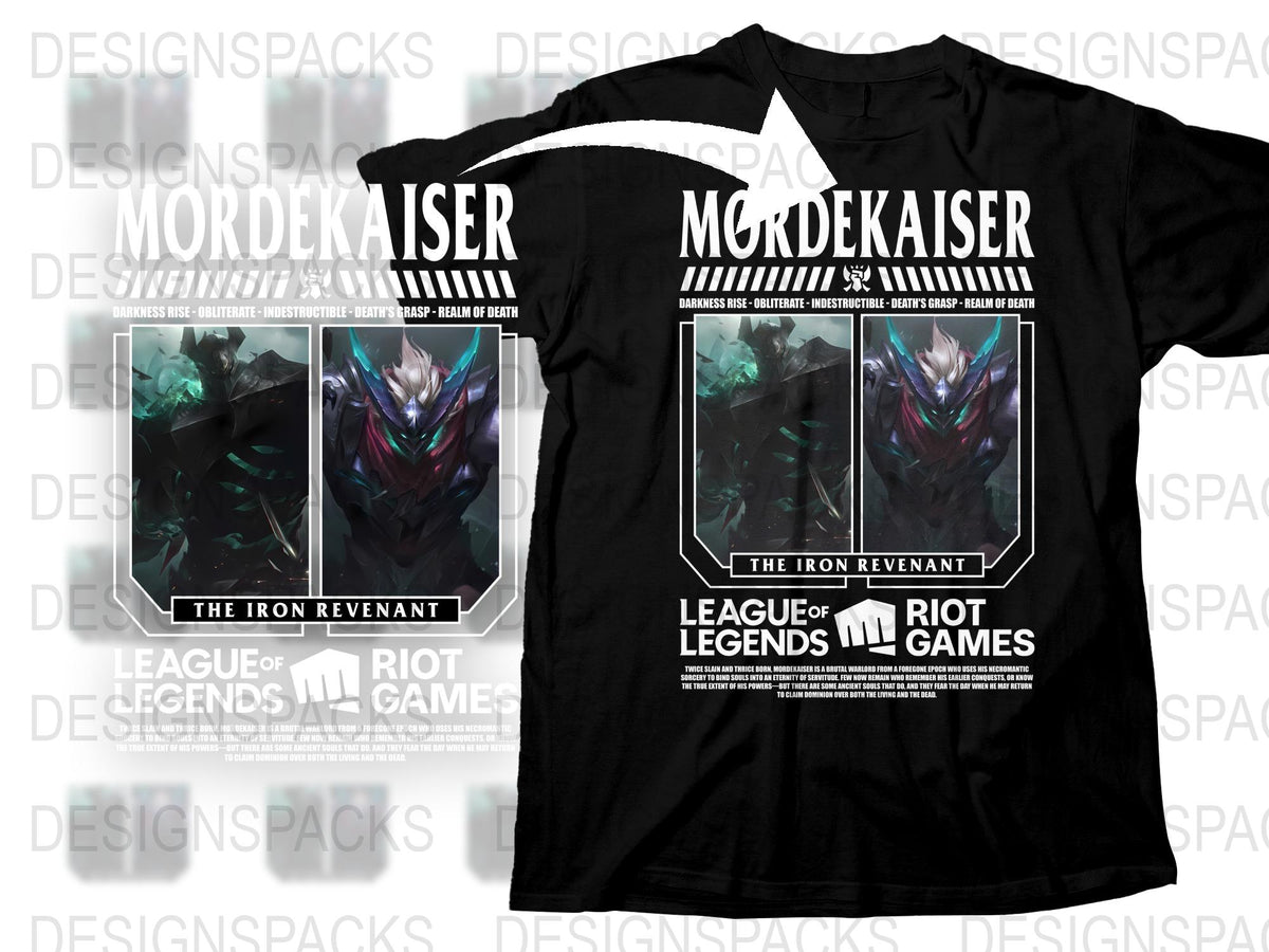 League of Legends Mordekaiser T-Shirt, The Iron Revenant Graphic Tee, Gaming Apparel, Unique Gift for Gamers