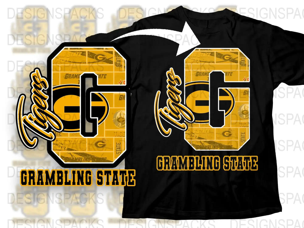 Grambling State University T-Shirt, Vintage Yellow Black Sports Tee, College Apparel, Fan Gear, Unisex Fashion Shirt