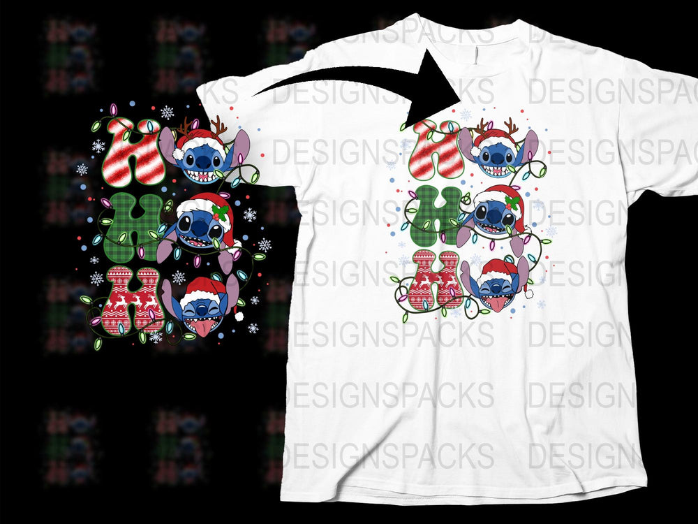 Festive Christmas T-Shirt with Cute Owls and Candy Canes, Holiday Casual Wear for All Ages