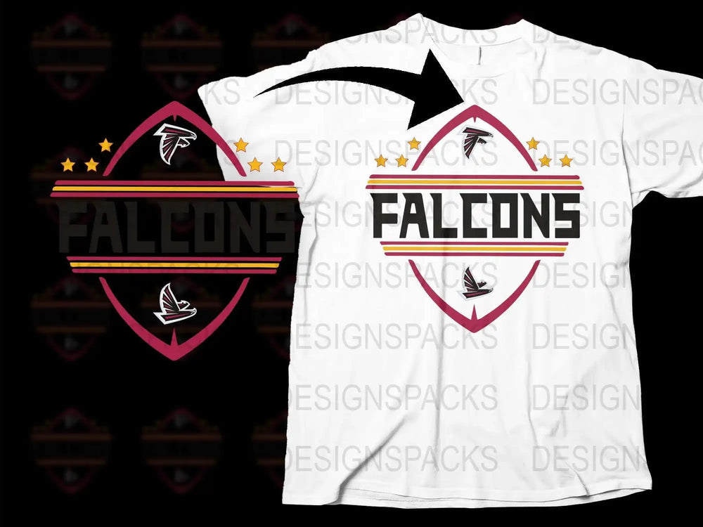 Atlanta Falcons Inspired T-Shirt, Custom Sports Team Graphic Tee, Unisex Football Shirt Design