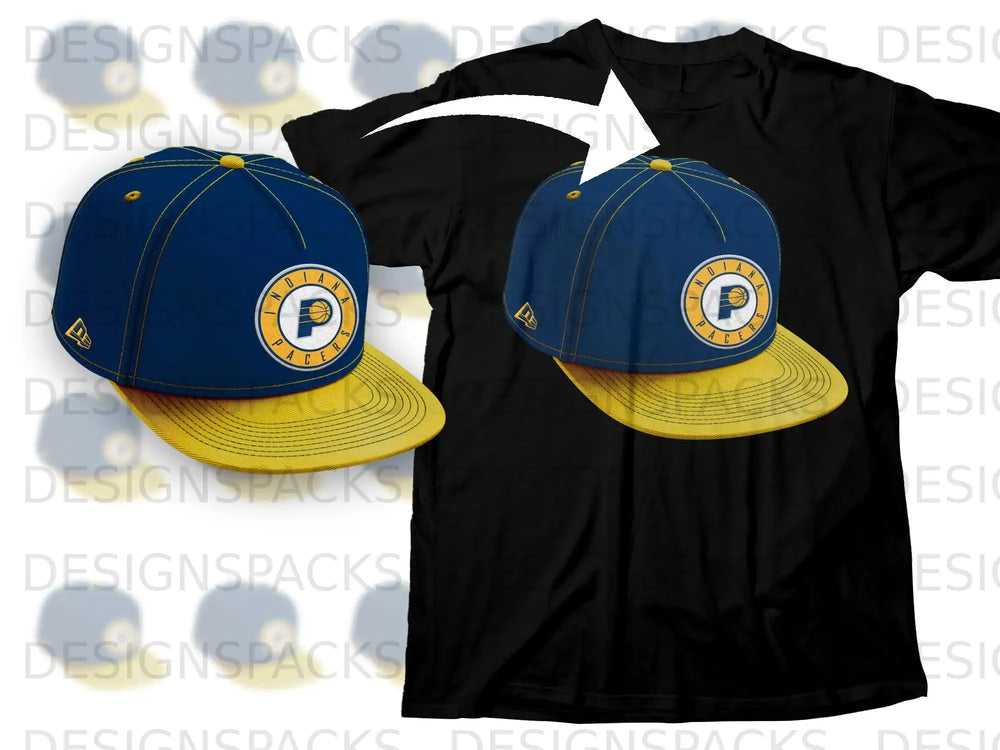 Indiana Pacers Black and Blue Custom Graphic Hat