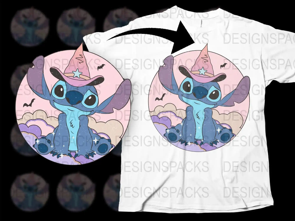Cute Alien Creature T-Shirt, Pastel Colors, Kids Cartoon Character Tee, Magical Star Design, Unisex Children’s Fashion