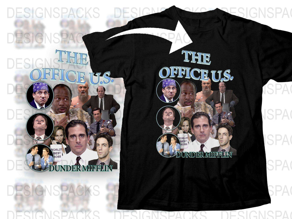 The Office U.S. TV Show Themed T-Shirt, Dunder Mifflin Graphic Tee, Fan Merchandise, Black Cotton Shirt