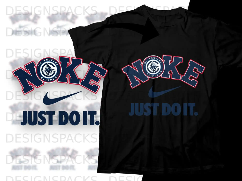 Los Angeles Clippers "Just Do It" t-shirt design.