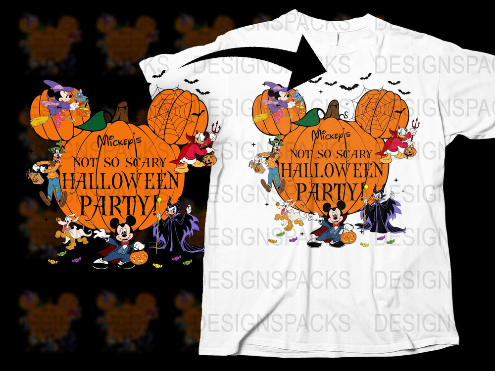 Disney Halloween Party T-Shirt, Mickey and Friends Costume Graphic Tee, Kids and Adults Fall Festival Apparel