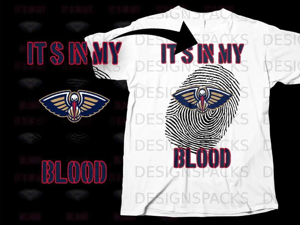 It's In My Blood Fingerprint Sports Graphic Shirt