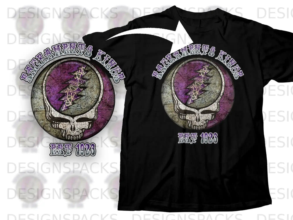 Sacramento Kings Est 1923 Skull Design T-Shirt