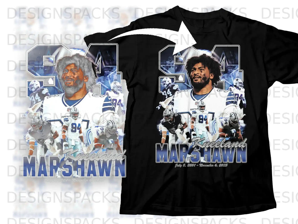 Kneeland Marshawn Football Tribute Graphic Shirt
