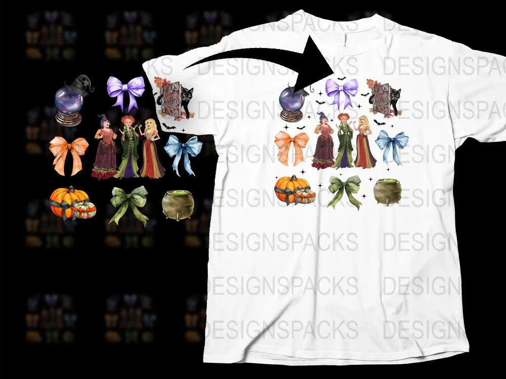 Fantasy T-Shirt with Fairies, Butterflies, Pumpkins, Unique Graphic Tee for Adults and Teens, Magical Creatures Shirt