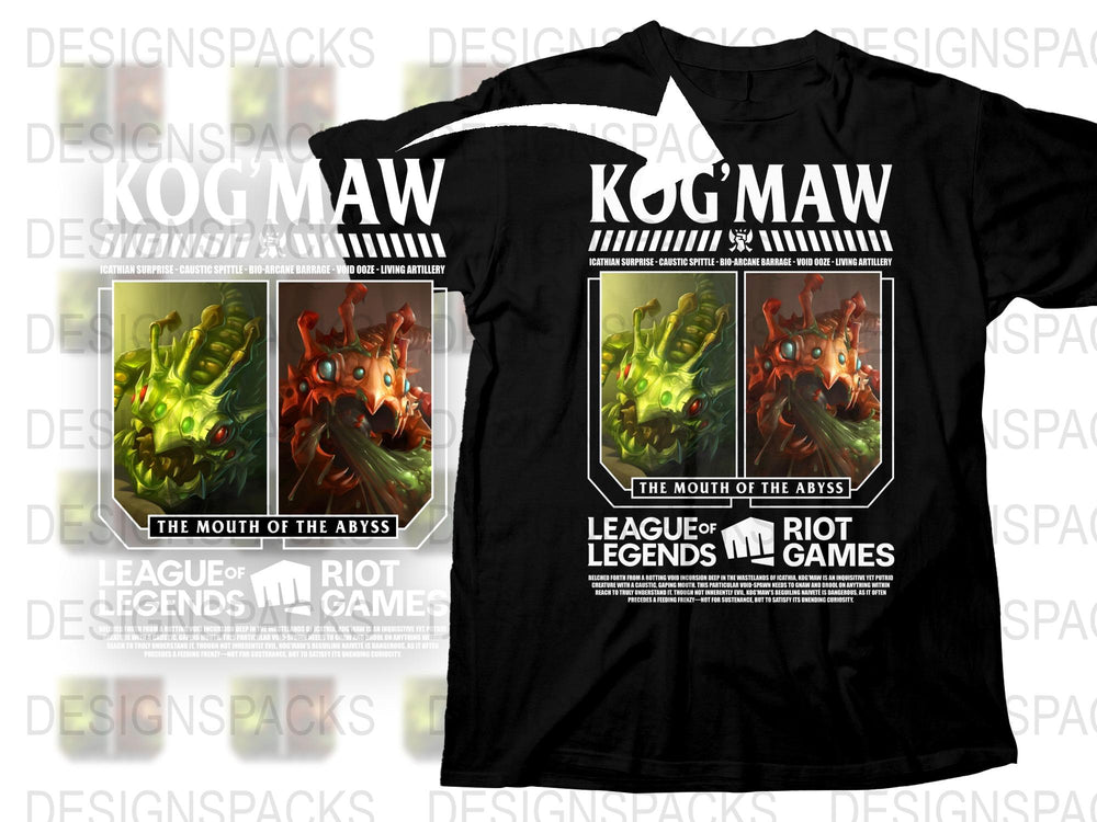 League of Legends Kog'Maw T-Shirt, The Mouth of The Abyss Graphic Tee, Gamer Clothing