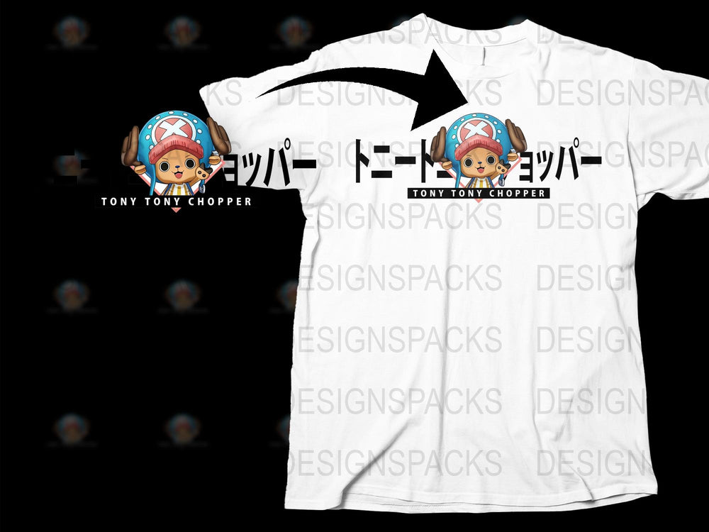 Tony Tony Chopper T-Shirt, Anime Graphic Tee, Unisex Manga Character White Shirt, Casual Cotton Top, Fan Apparel
