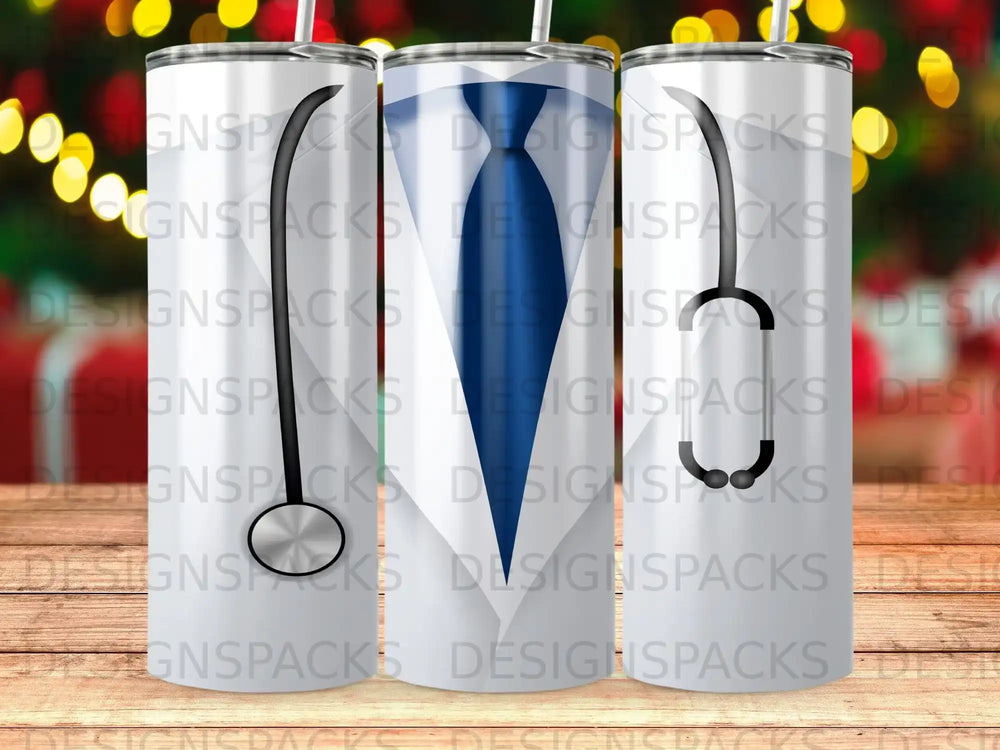 Doctor Stethoscope Blue Tie Uniform Tumbler product type