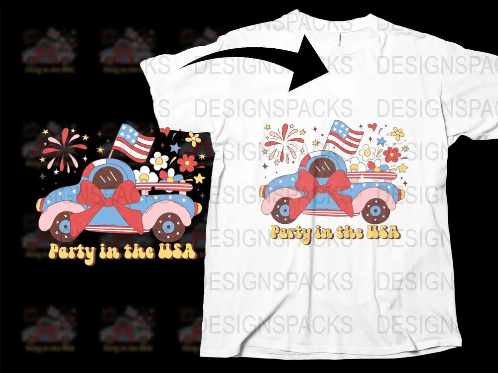 Patriotic T-Shirt, 4th of July Party Tee, USA Flag Design, Fireworks Print, Unisex Summer Shirt