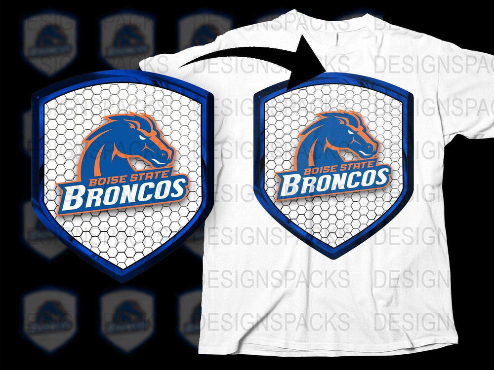 Boise State Broncos T-Shirt, College Sports Team Apparel, Graphic Tee, Fan Gear, Blue and Orange