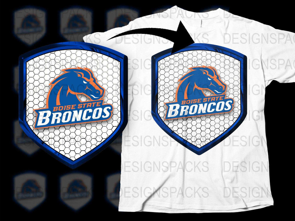 Boise State Broncos T-Shirt, College Sports Team Apparel, Graphic Tee, Fan Gear, Blue and Orange
