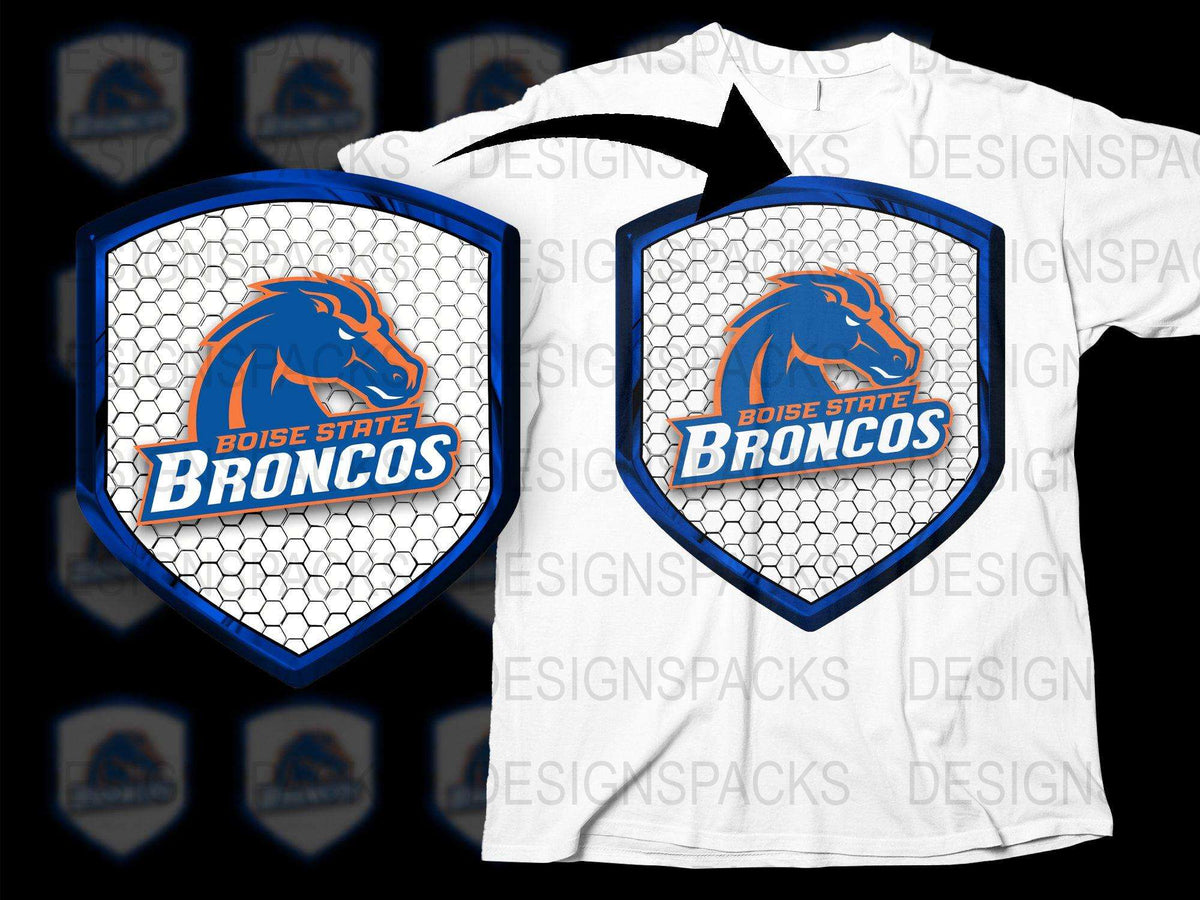 Boise State Broncos T-Shirt, College Sports Team Apparel, Graphic Tee, Fan Gear, Blue and Orange