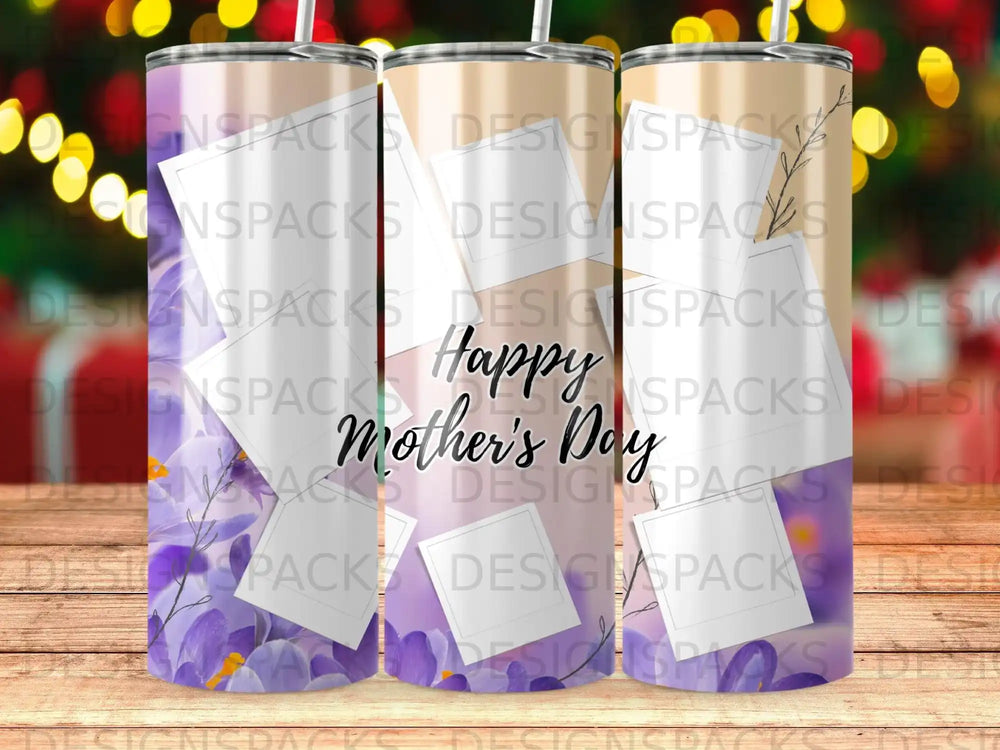 Happy Mother's Day Purple Flowers Photo Frames Tumbler product type