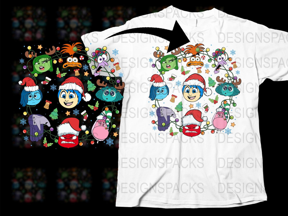 Colorful Alien Christmas T-Shirt, Cute Extraterrestrial Holiday Tee, Festive Space Creatures Shirt, Unisex Kids and Adults Apparel