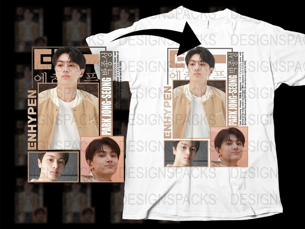 Kpop Band ENHYPEN Graphic T-Shirt, Casual Unisex Fan Merchandise, Full Print Tee with Member Photos