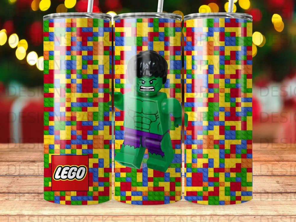 LEGO Block Pattern Hulk Minifigure Design Tumbler product type