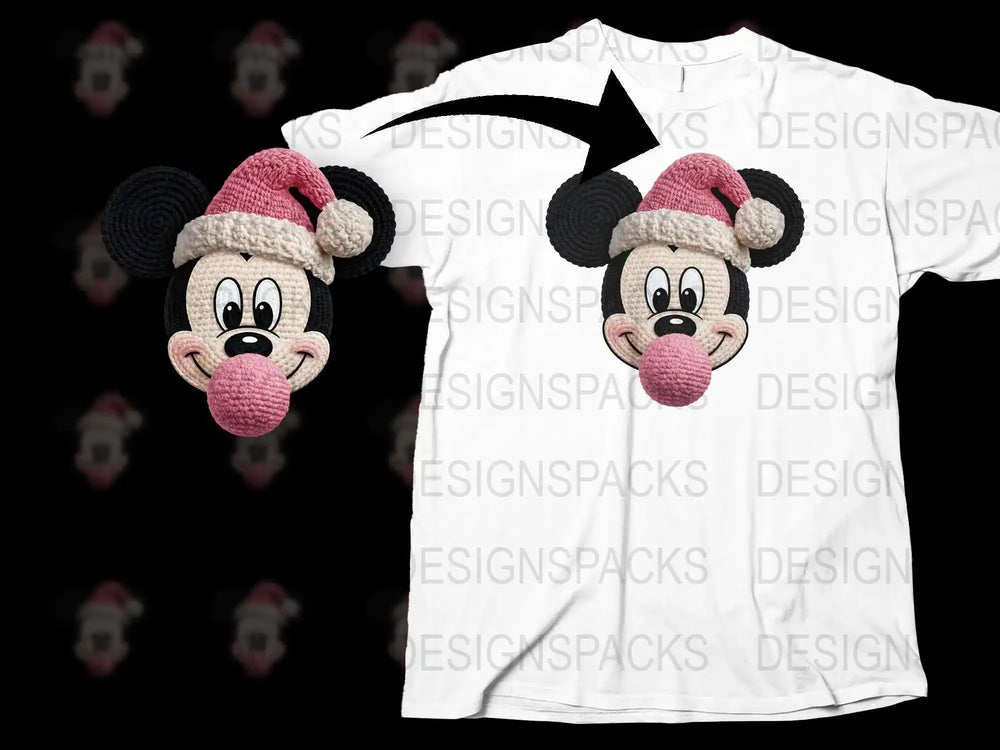 Cute Monkey Face T-Shirt, Cartoon Animal with Santa Hat, Holiday Graphic Tee, Kids and Adults Sizes Available