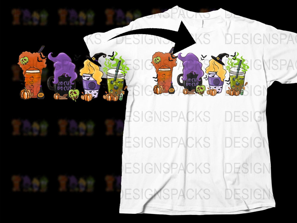 Halloween Themed T-Shirt, Cute Witch Cat Pumpkin Ghost Design, Unisex Graphic Tee, Spooky Fun Party Costume Idea, Fall Apparel.