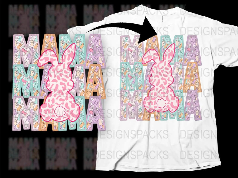 Colorful Easter Bunny T-Shirt, Cute Spring Rabbit Tee, Floral Pattern Kids' and Adults' Top