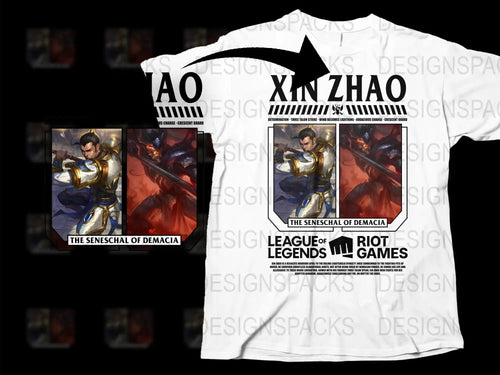 League of Legends Xin Zhao T-Shirt, Demacia Senechal Graphic Tee, Gamer Clothing, Riot Games Merchandise
