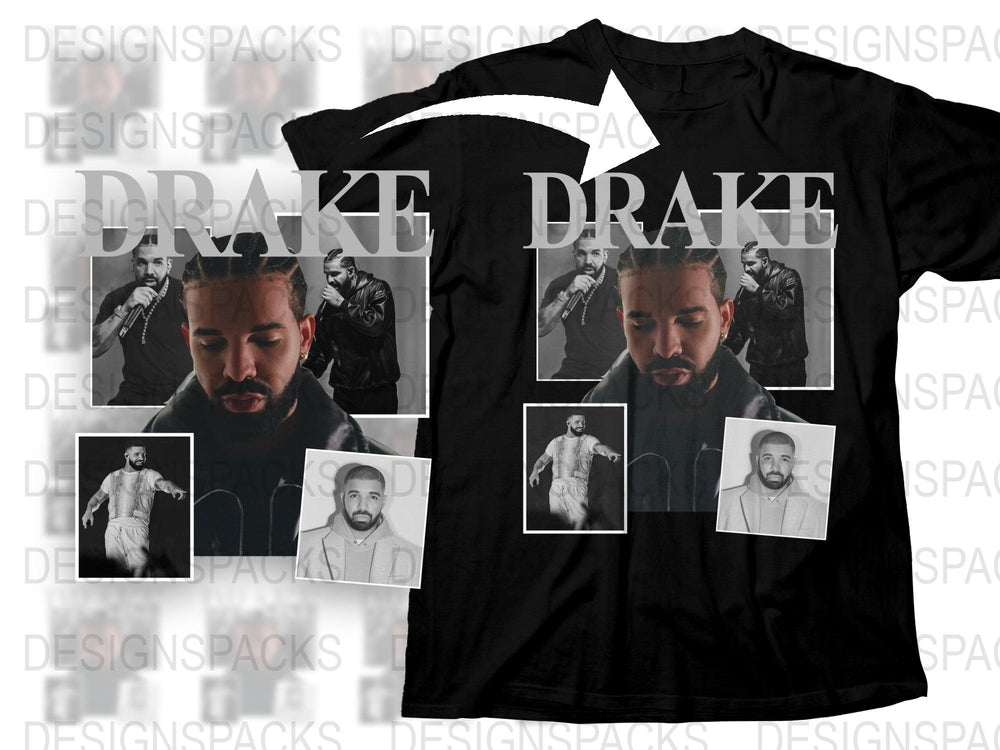 Collage Style Graphic T-Shirt Featuring Multiple Artist Poses, Hip Hop Inspired, Unisex Fashion Tee