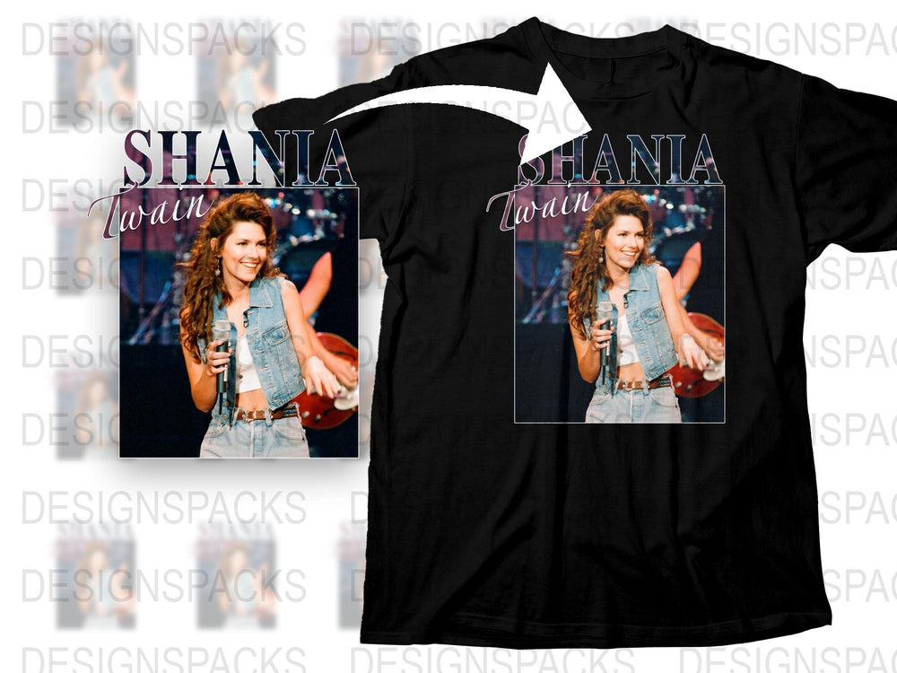 Shania Twain Graphic T-Shirt, Vintage 90s Style Concert Tee, Fan Merchandise, Music Legend, Casual Outfit, Pop Culture Apparel