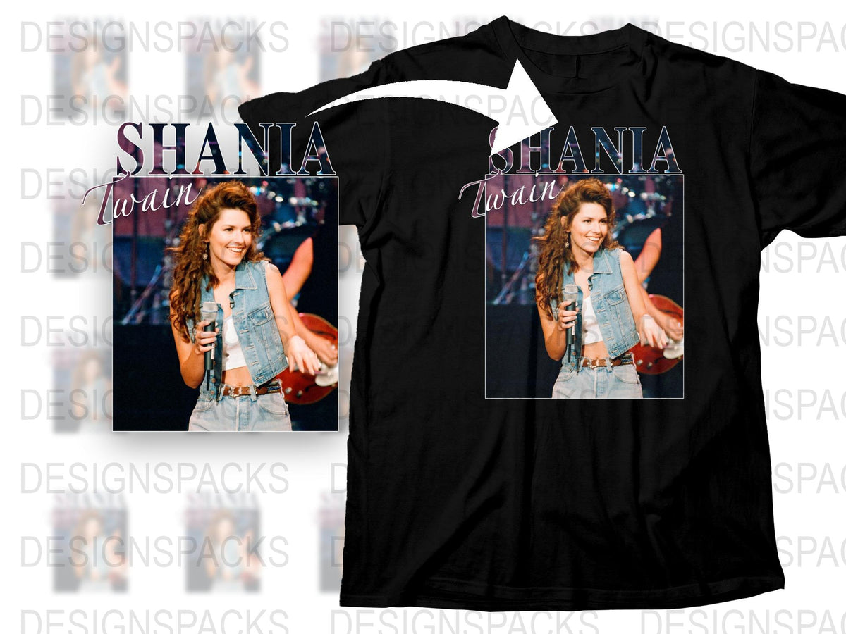 Shania Twain Graphic T-Shirt, Vintage 90s Style Concert Tee, Fan Merchandise, Music Legend, Casual Outfit, Pop Culture Apparel