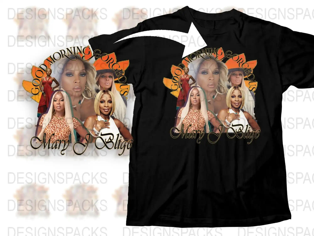 Mary J. Blige T-Shirt, Good Morning Gorgeous Album, Women's Fashion Tee, Vintage Style, Gift for Music Lovers, RandB Icon Apparel