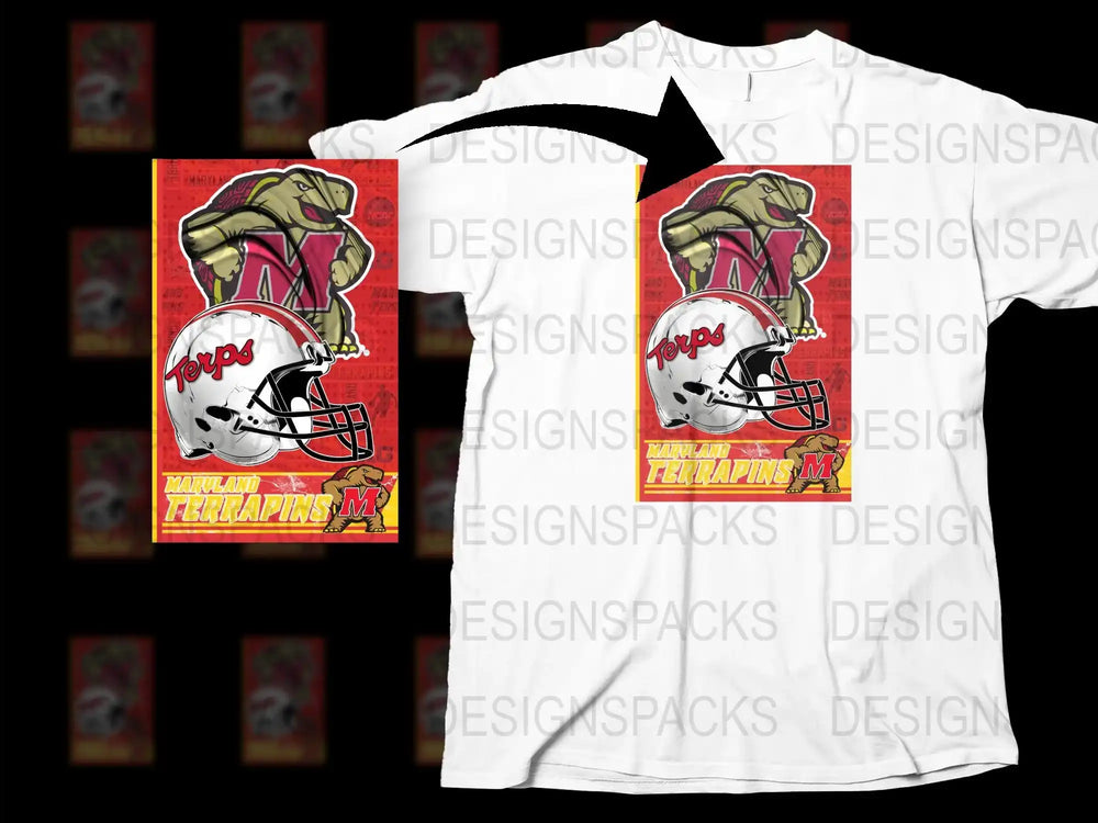 Vintage Maryland Terrapins T-Shirt, College Football Graphic Tee, Retro Sports Apparel, Fan Gift