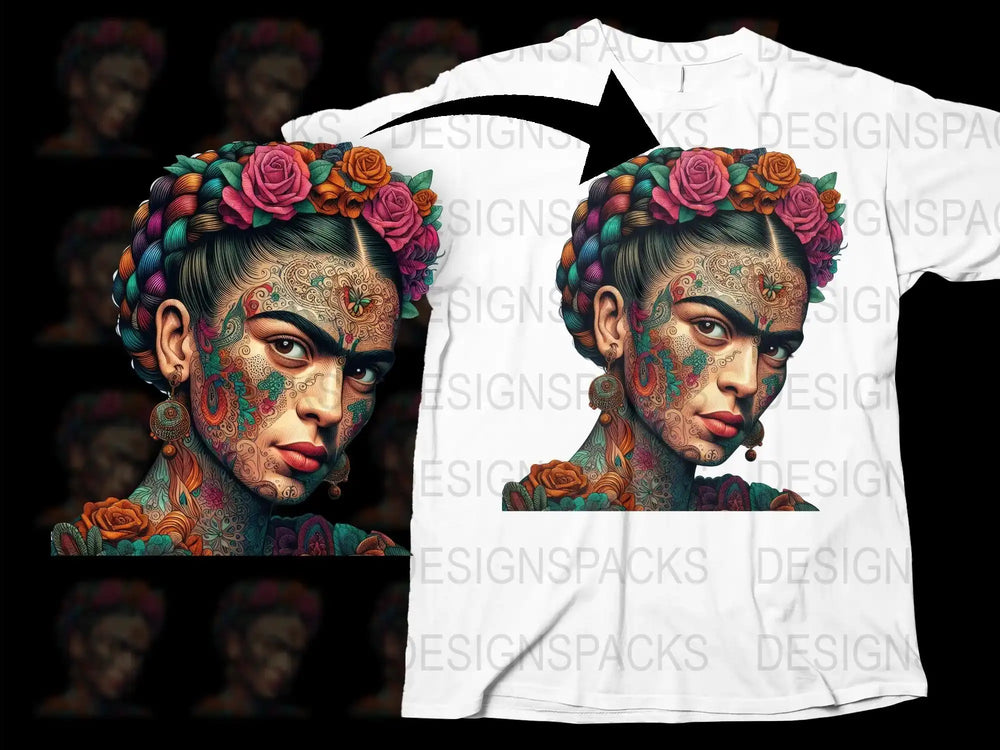Colorful Floral Skull Art T-Shirt, Unique Mexican Day of the Dead Tee, Vibrant Sugar Skull Design Top, Unisex Fashion Clothing