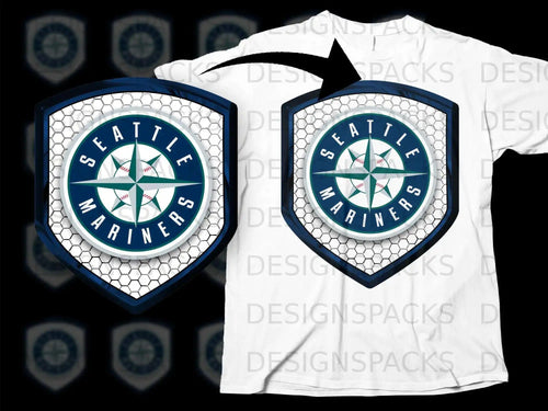 Retro Seattle Mariners Emblem White T-Shirt