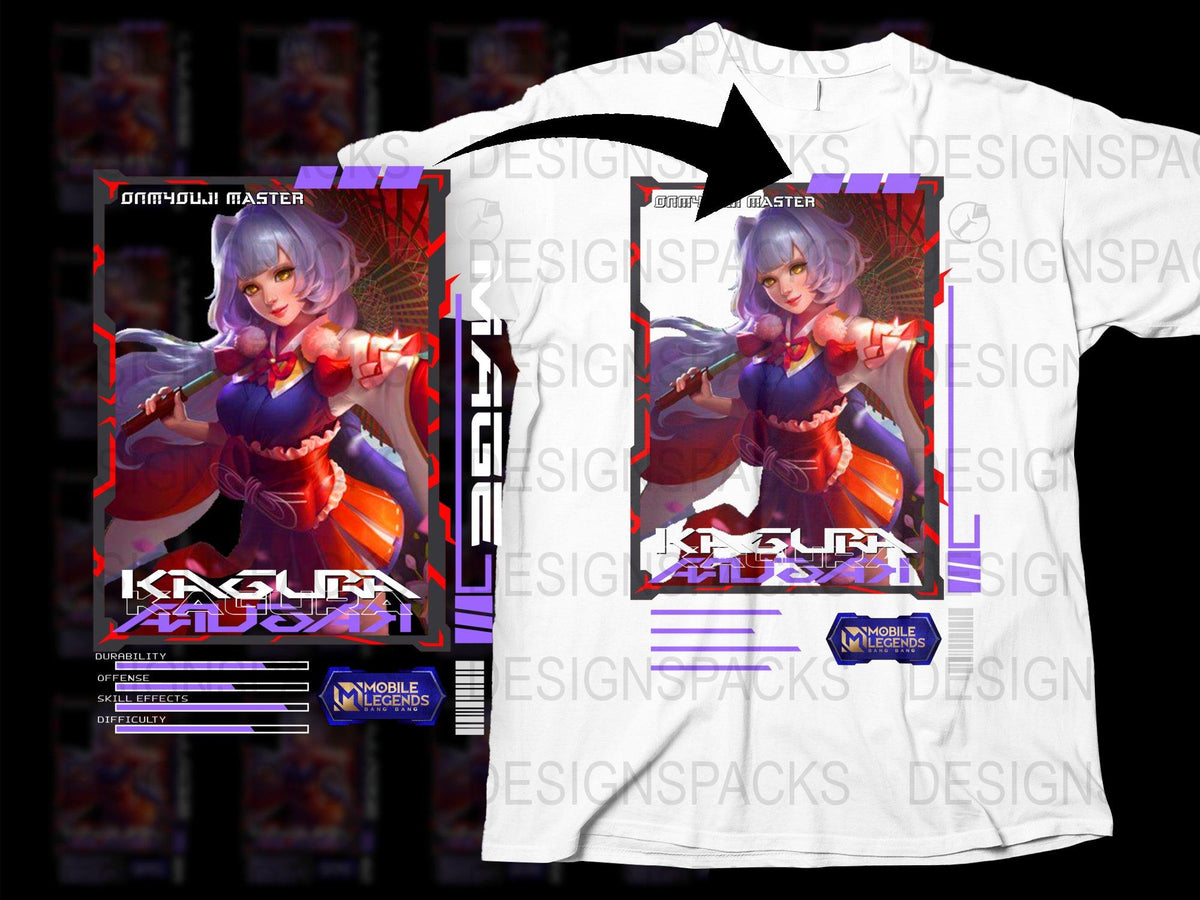 Kagura Onmyouji Master T-Shirt, Anime Mobile Legends Game Graphic Tee, Colorful Unisex Apparel