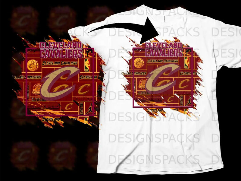 Cleveland Cavaliers Graphic Design T-Shirt