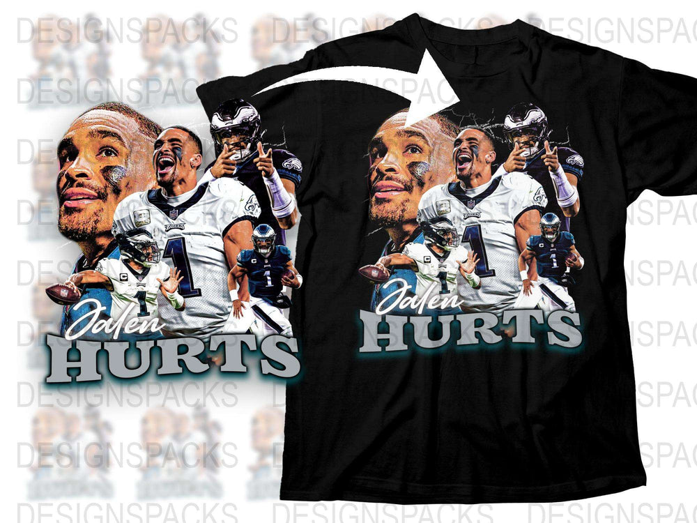 Jalen Hurts Philadelphia Football Player Graphic T-Shirt, Sports Fan Apparel, Casual Wear