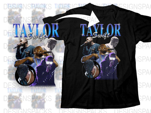 Taylor Swift Inspired Concert T-Shirt, Pop Music Fan Apparel, Gift for Teens, Unisex Black Tee