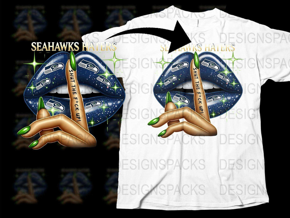 Seattle Seahawks Inspired T-Shirt, Alien Hands Graphic, Football Fan Apparel, Unique Sports Tee, Casual Wear