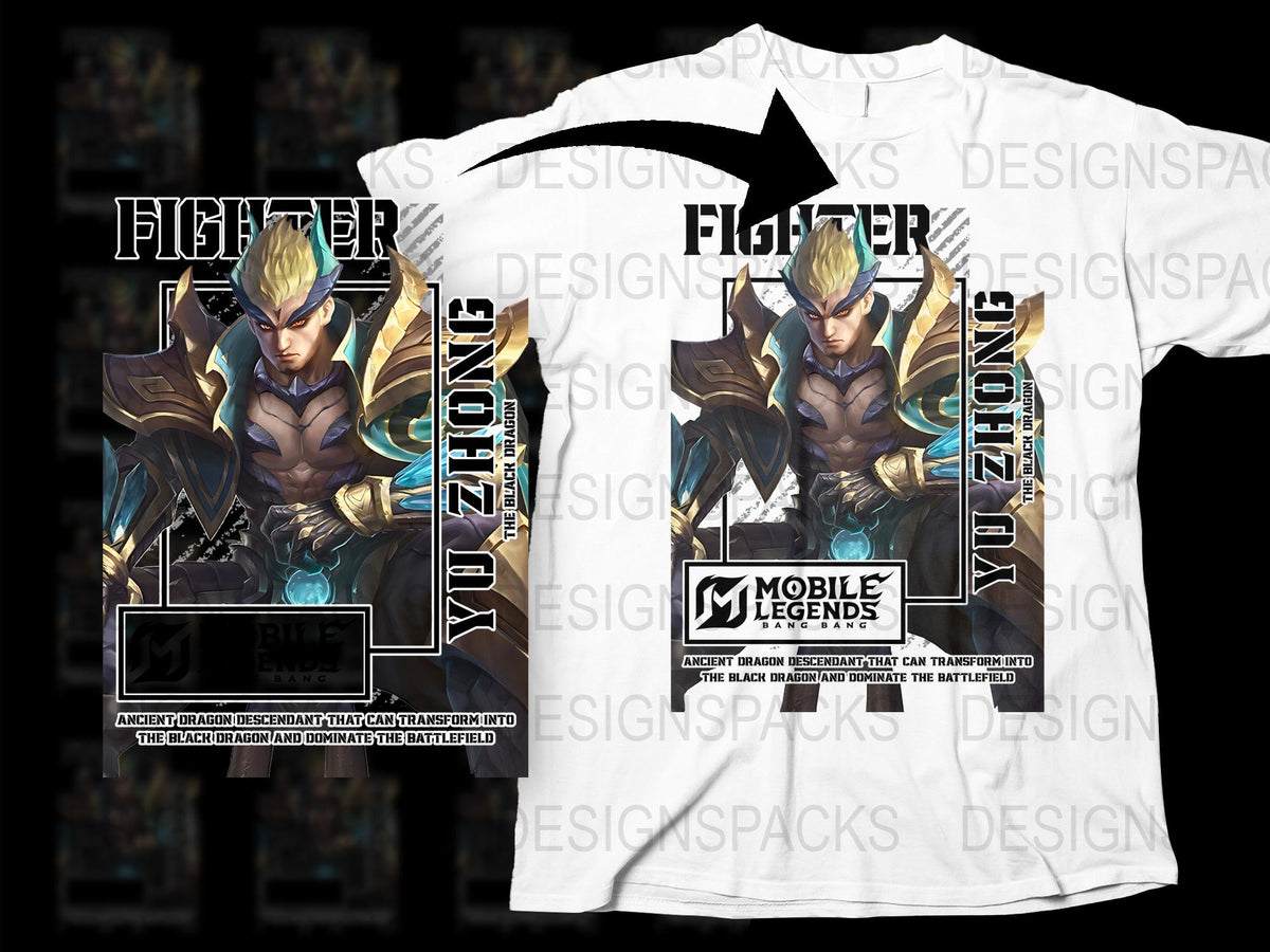 Mobile Legends Fighter Zilong Graphic T-Shirt, Cool Gamer Tee, Battle Game Shirt, Unisex Fashion Apparel