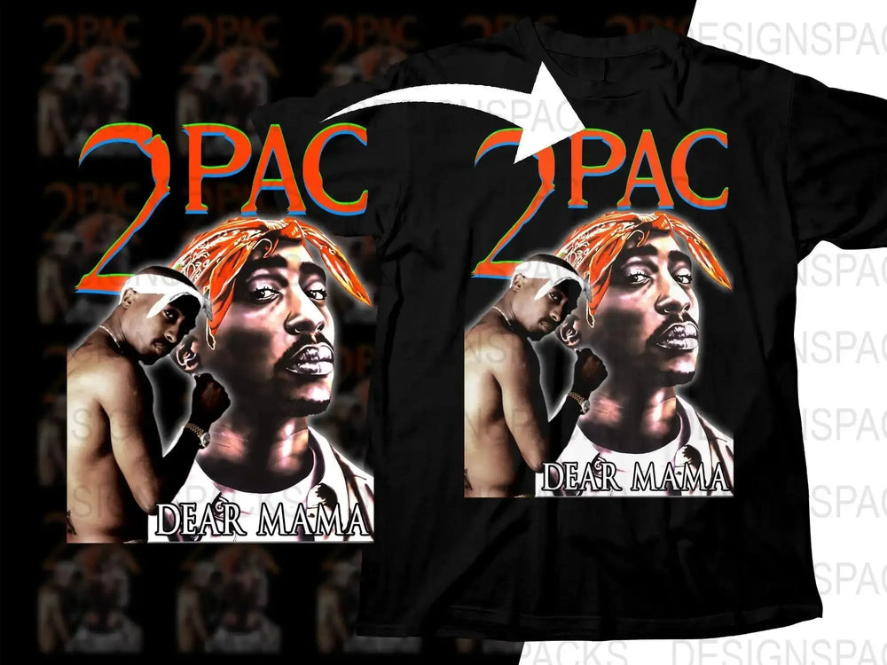 2Pac Dear Mama Graphic Design Hip Hop Tribute Png Digital Download