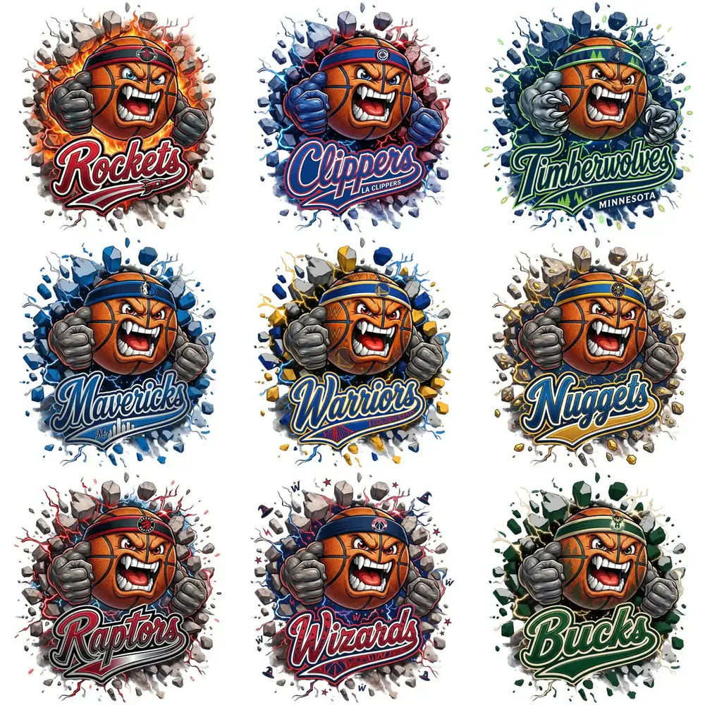 30 Angry Basketball Mascot Teams Logo Designs Bundle PNG